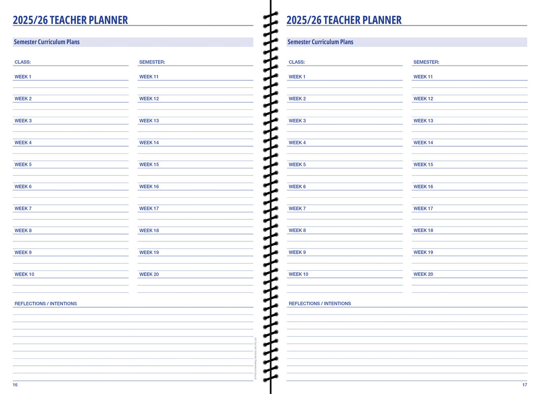 2025/2026 IB Teacher Planner (covers PYP, MYP, DP)