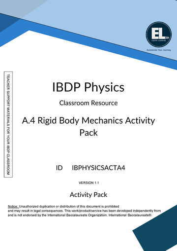 A.4 Rigid Body Mechanics - Activity Pack