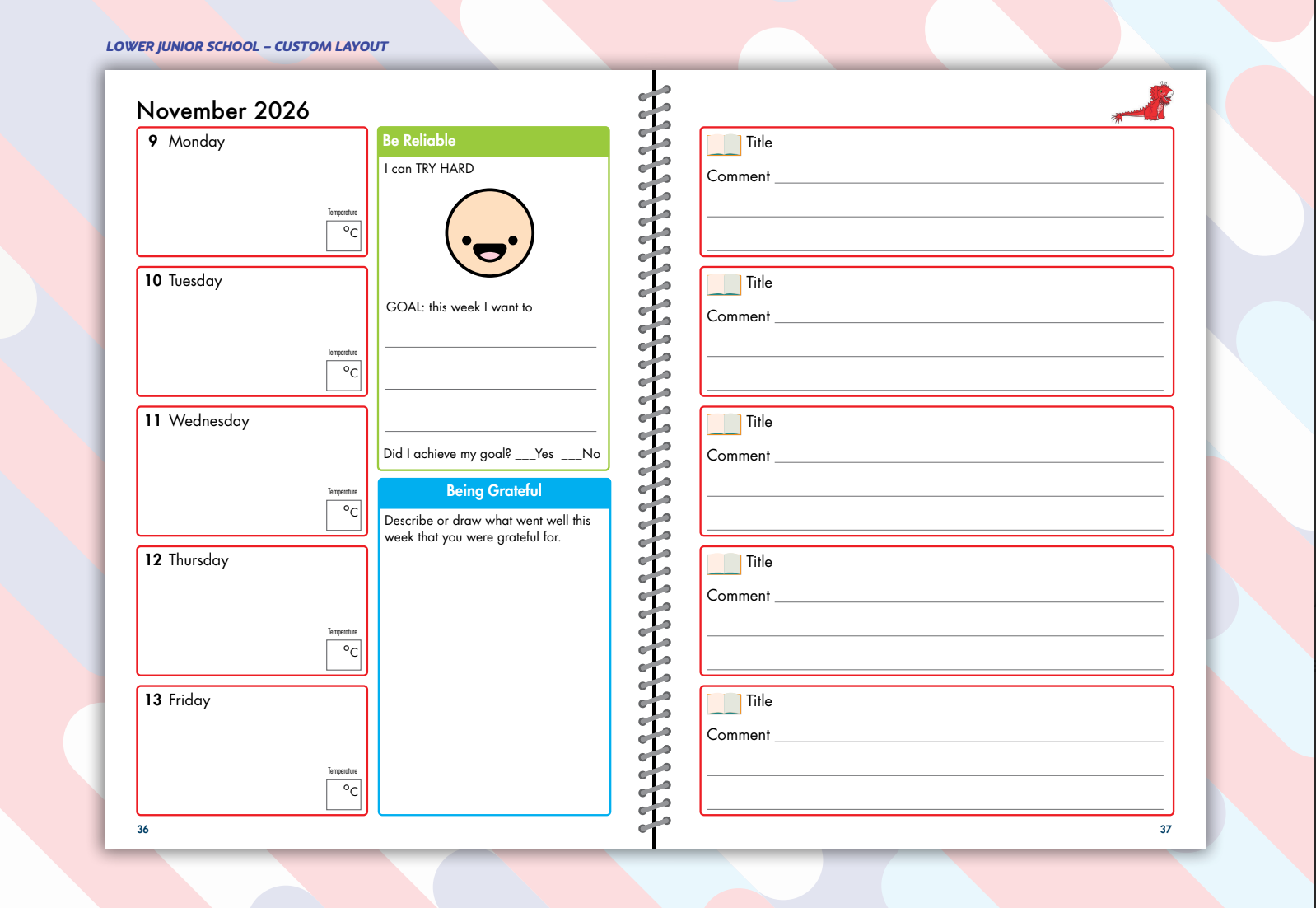 2027 Custom School Diaries & Reading Journals — image 2