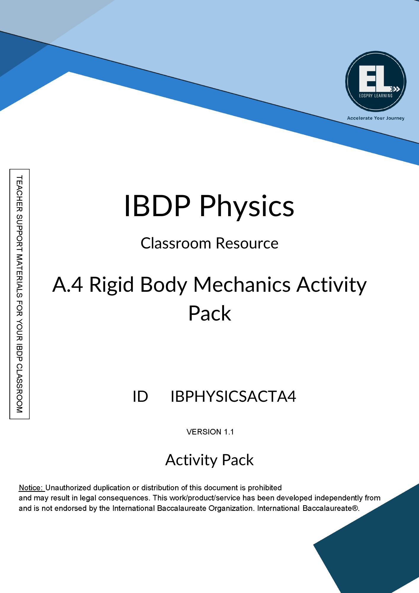 A.4 Rigid Body Mechanics - Activity Pack