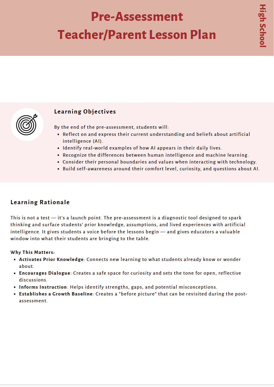 AI Literacy: Understanding AI with a Critical Eye (High School) Instructional Guide — image 6