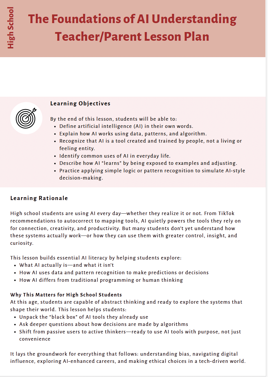 AI Literacy: Understanding AI with a Critical Eye (High School) Instructional Guide — image 9