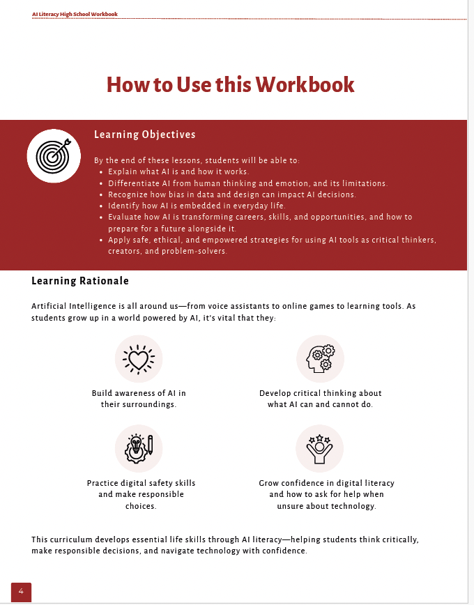 AI Literacy: Understanding AI with a Critical Eye (High School) Workbook — image 3