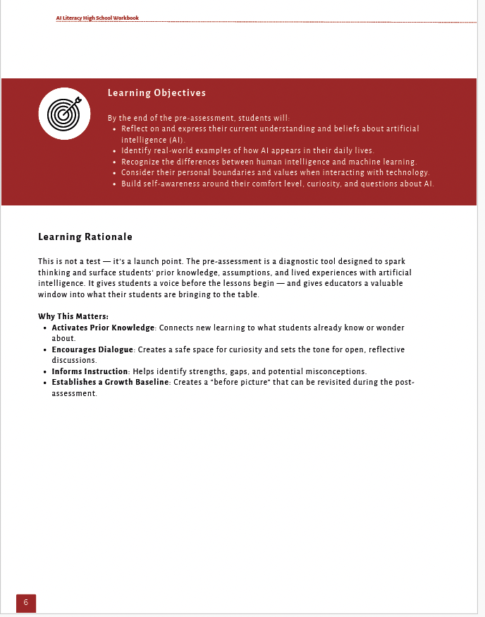 AI Literacy: Understanding AI with a Critical Eye (High School) Workbook — image 4