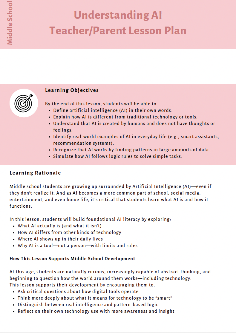 AI Literacy: Understanding AI & Responsible Tech Use (Middle School) Instructional Guide — image 8