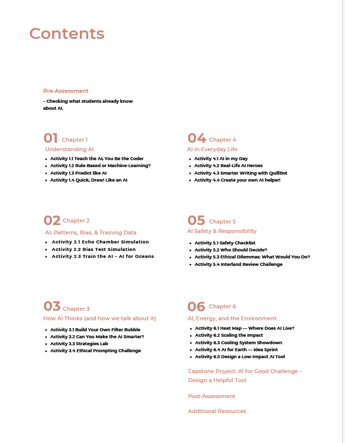 AI Literacy: Understanding AI & Responsible Tech Use (Middle School) Workbook — image 2