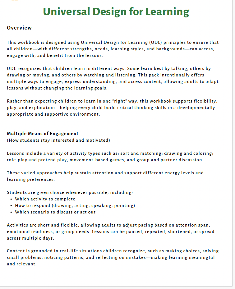 Critical Thinking: Building Healthy Decision-Making Skills (Lower Elementary) Teacher Resource Pack