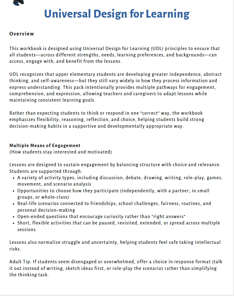 Critical Thinking: Building Healthy Decision-Making Skills (Upper Elementary) Teacher Resource Pack