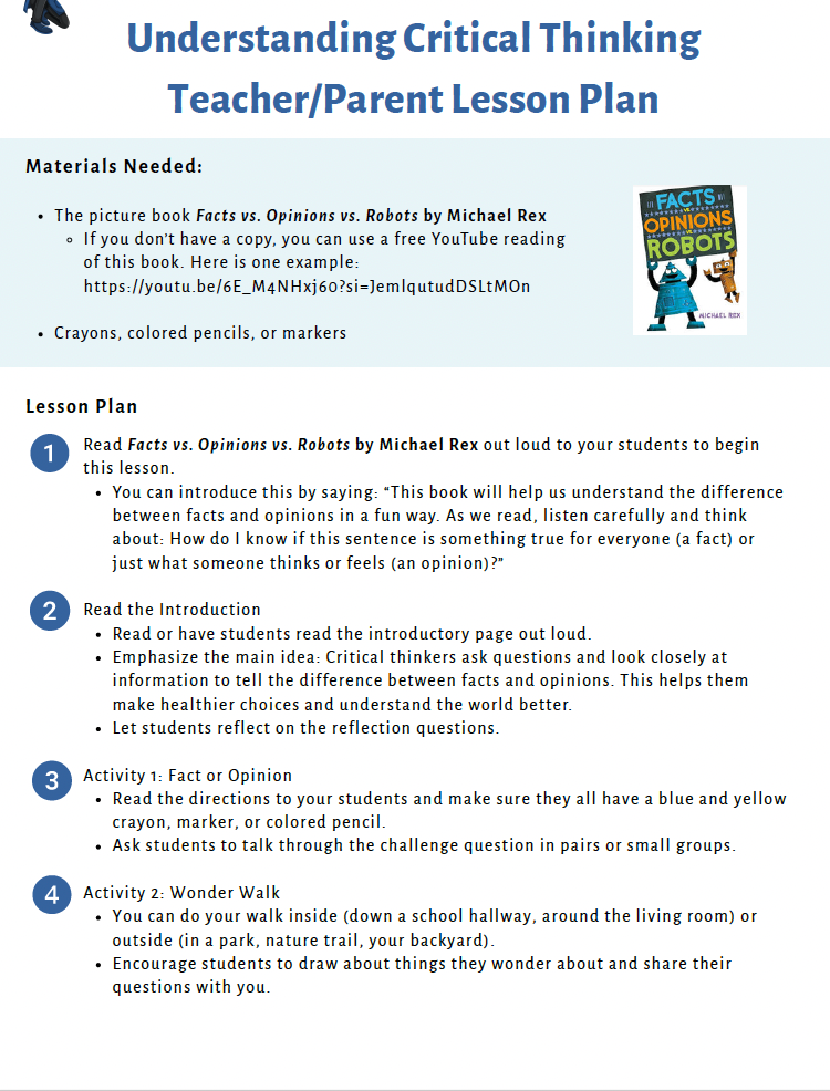 Critical Thinking: Building Healthy Decision-Making Skills (Upper Elementary) Teacher Resource Pack