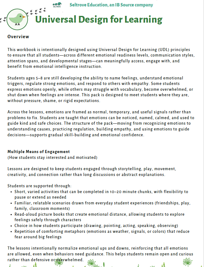 Emotional Intelligence: Weathering Emotions in Every Season (Lower Elementary) Teacher Resource Pack — image 4