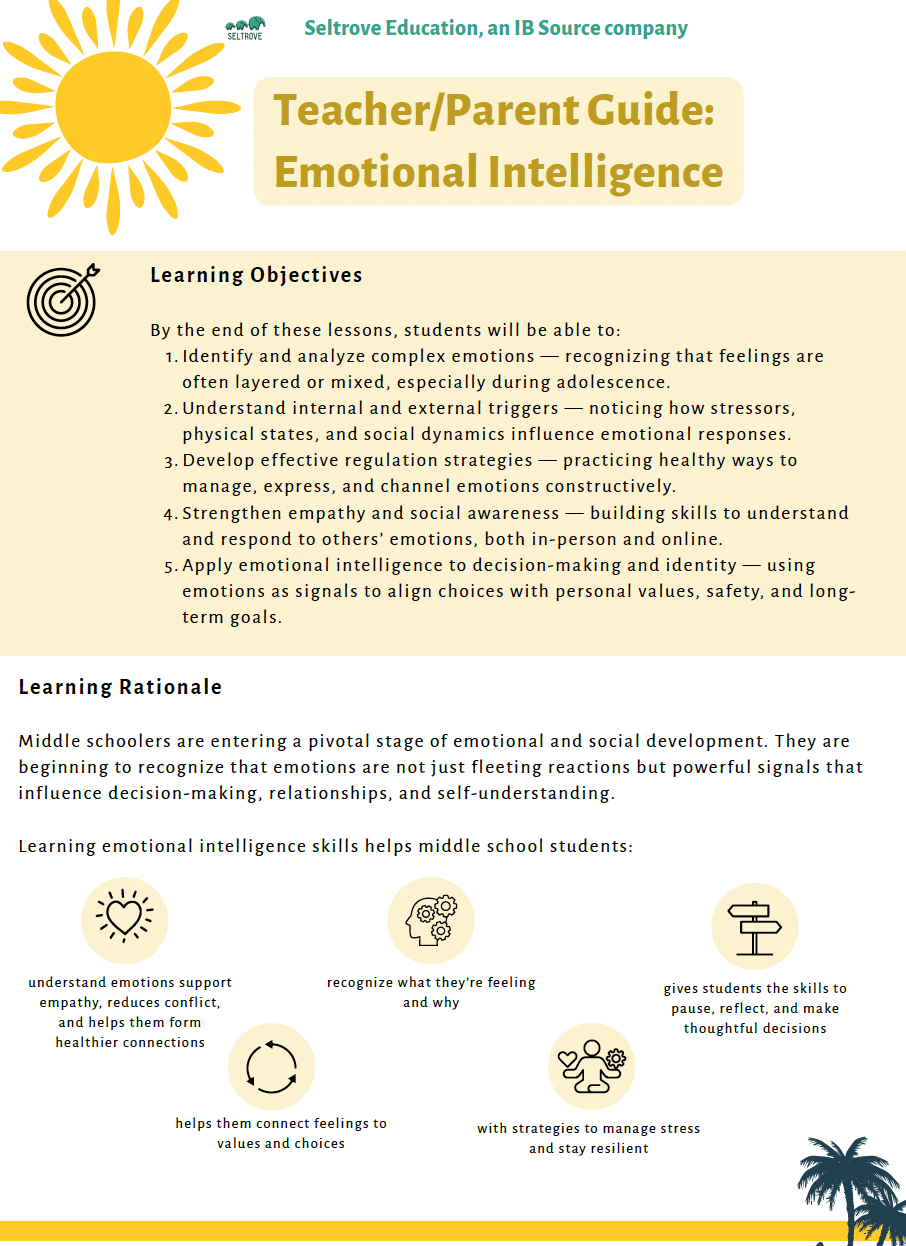 Emotional Intelligence: Weathering Emotions in Every Season (Middle School) Teacher Resource Pack