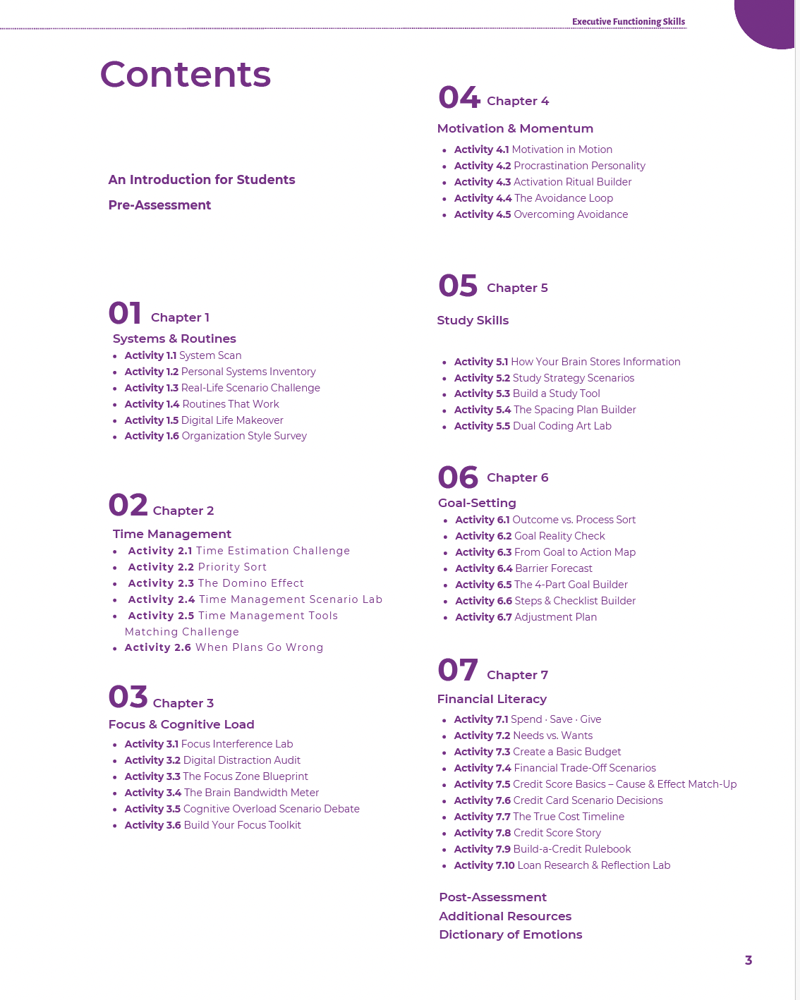 Executive Functioning Skills High School Workbook — image 4