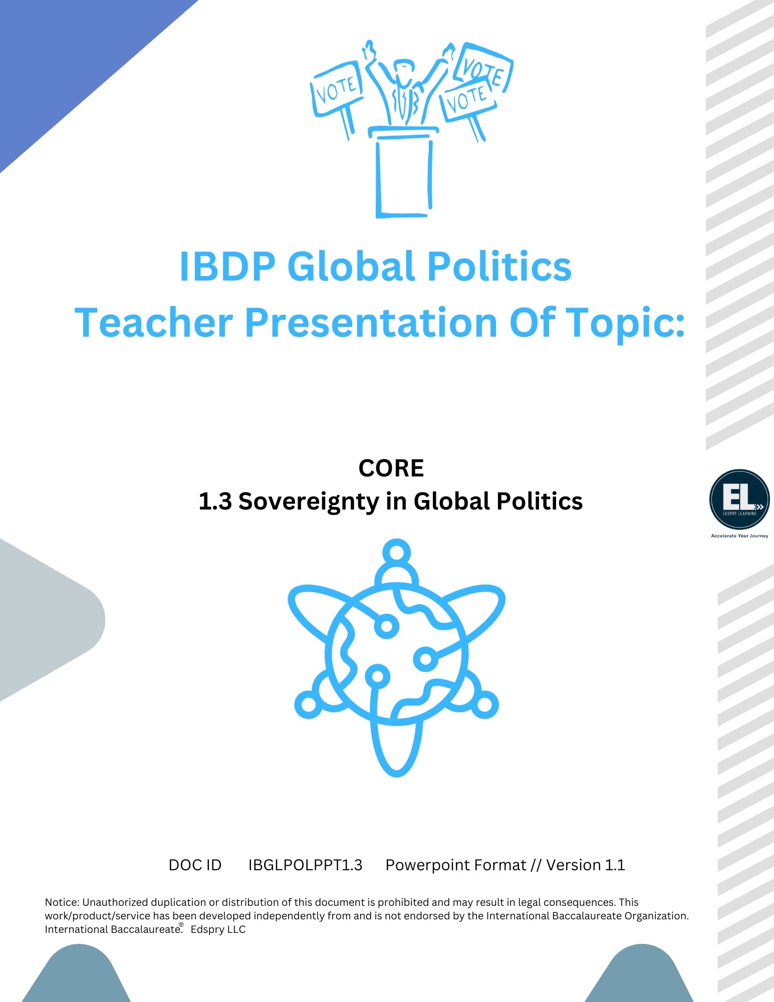 GP Global Politics Core - 1.3 Sovereignty in Global Politics Teacher PowerPoint