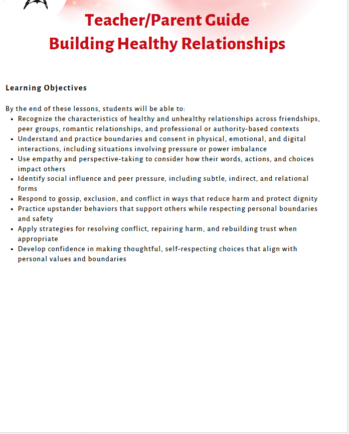 Healthy Relationships and Empathy (High School) Teacher Resource Pack — image 2
