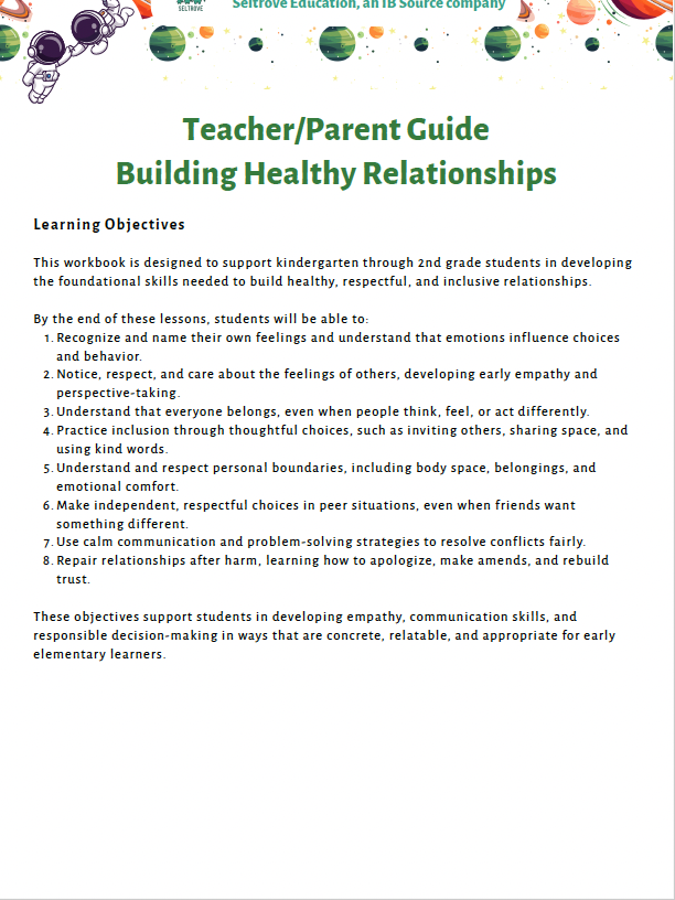Healthy Relationships and Empathy (Lower Elementary) Teacher Resource Pack — image 2