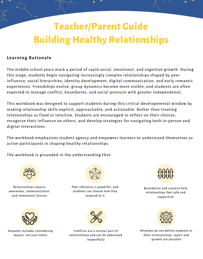 Healthy Relationships and Empathy (Middle School) Teacher Resource Pack — image 3