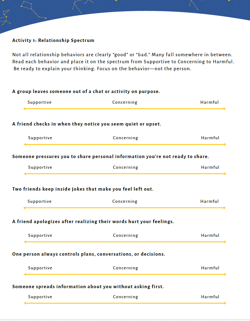 Healthy Relationships and Empathy (Middle School) Teacher Resource Pack — image 8