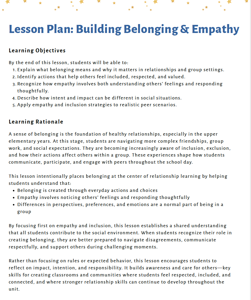 Healthy Relationships and Empathy (Upper Elementary) Teacher Resource Pack — image 7