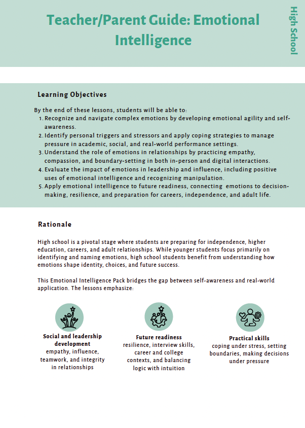 The Inner Compass: Navigating Emotions, Purpose, and Resilience (High School) Instructional Guide — image 2