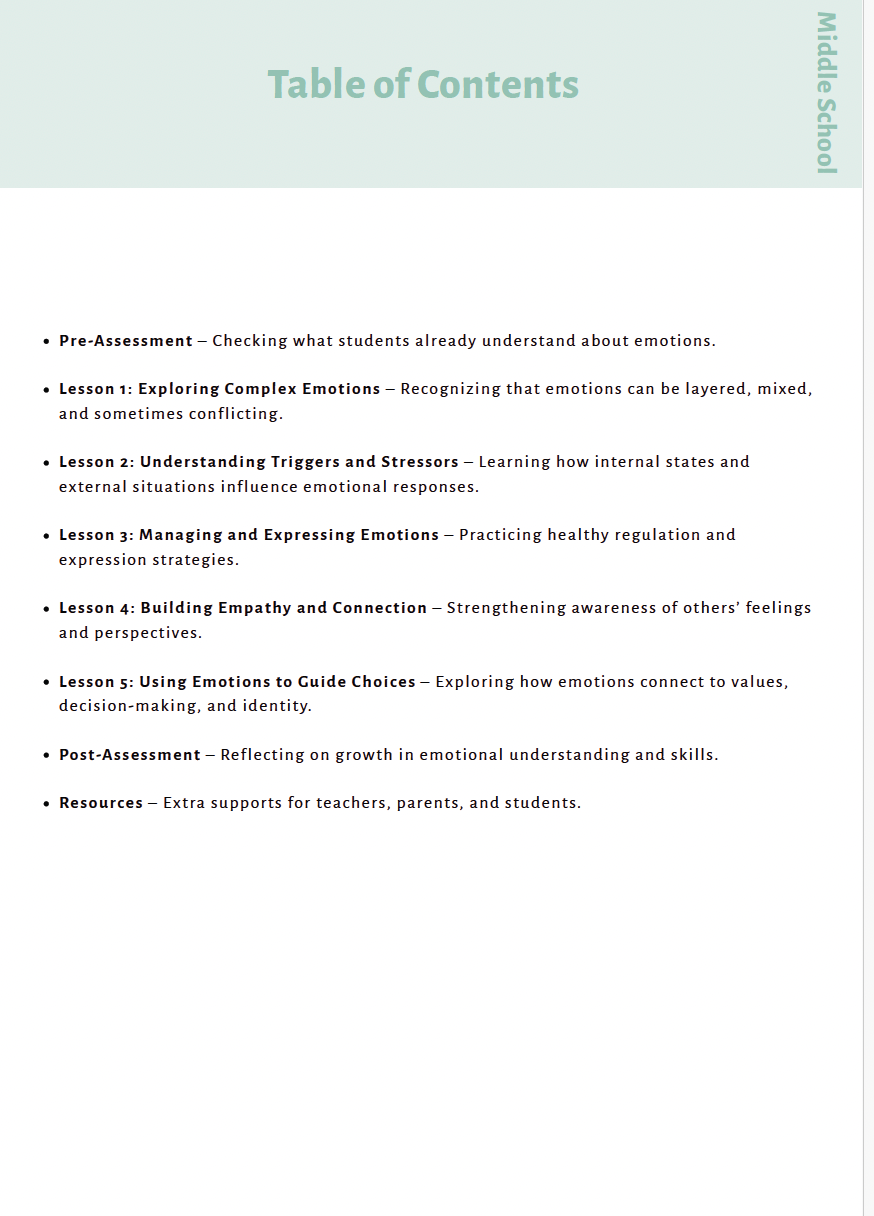 The Inner Compass: Navigating Emotions, Purpose, and Resilience (Middle School) Instructional Guide — image 2