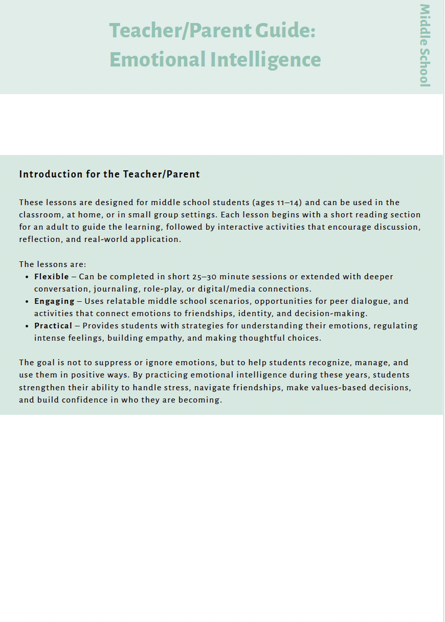 The Inner Compass: Navigating Emotions, Purpose, and Resilience (Middle School) Instructional Guide — image 4