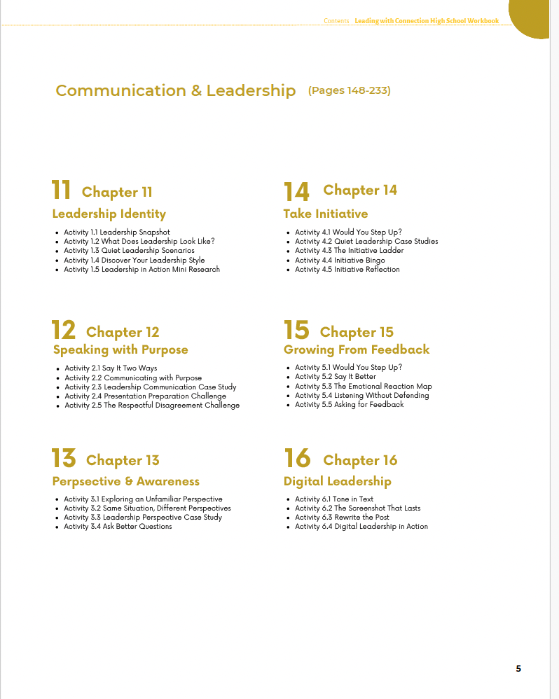 Leading with Connection: Developing Real-World Communication and Leadership Skills (High School) Workbook — image 4