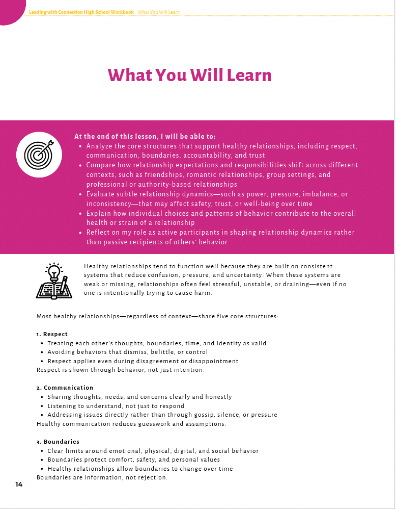 Leading with Connection: Developing Real-World Communication and Leadership Skills (High School) Workbook — image 9