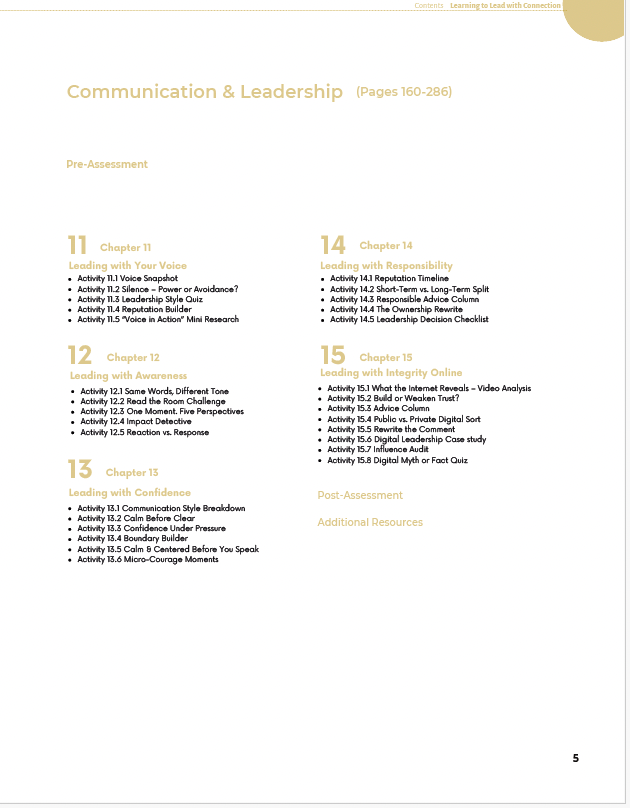 Learning to Lead with Connection: Building Empathy and Teamwork Skills (Middle School) Workbook — image 4