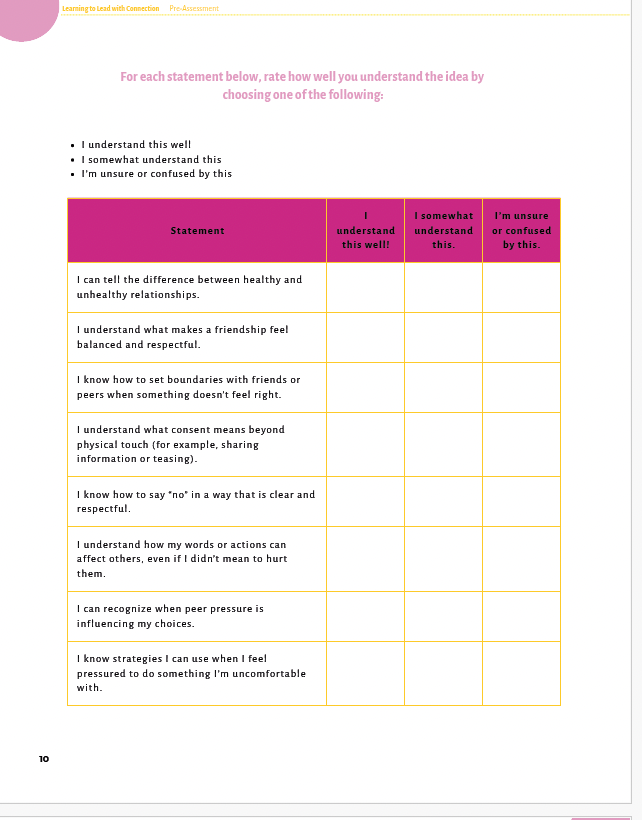 Learning to Lead with Connection: Building Empathy and Teamwork Skills (Middle School) Workbook — image 6