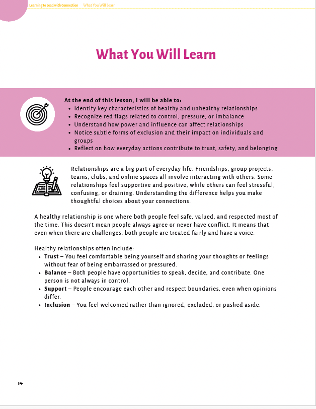 Learning to Lead with Connection: Building Empathy and Teamwork Skills (Middle School) Workbook — image 8