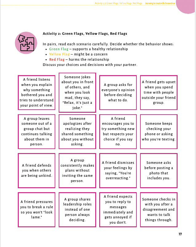 Learning to Lead with Connection: Building Empathy and Teamwork Skills (Middle School) Workbook — image 10