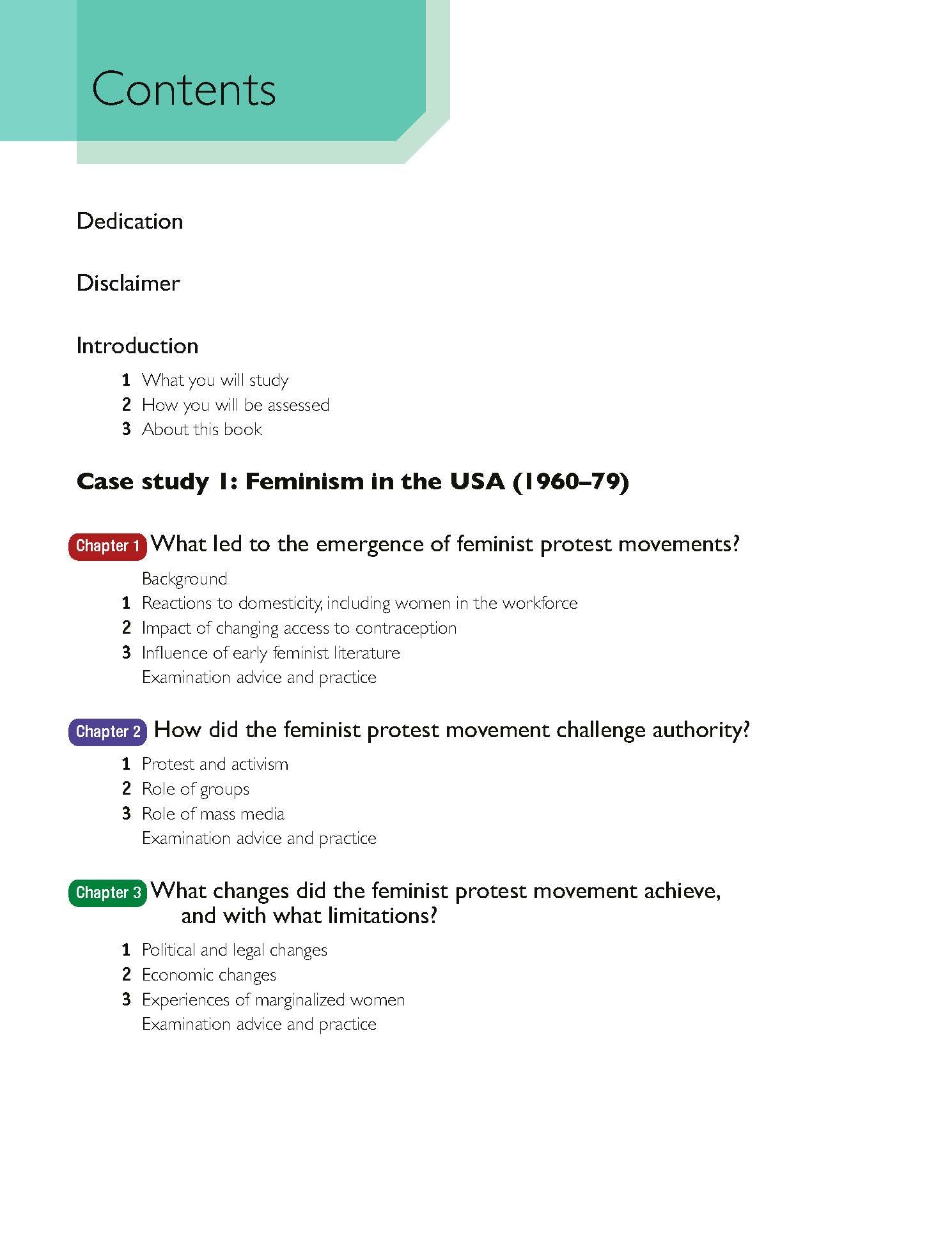 Access to History for the IB Diploma: Protest and Change: Feminism in the U.S. (1960-1979) Revolution in Tunisia (1989-2015)