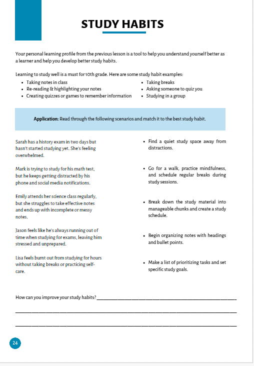 Social Emotional Learning Classroom Workbook - Grade 10, 2nd edition — image 3