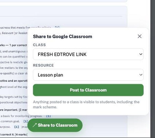 A Ready to Teach lesson — Business objectives: SMART goals and the hierarchy of objectives (IB Business Management) — with five timed phases and downloadable resources