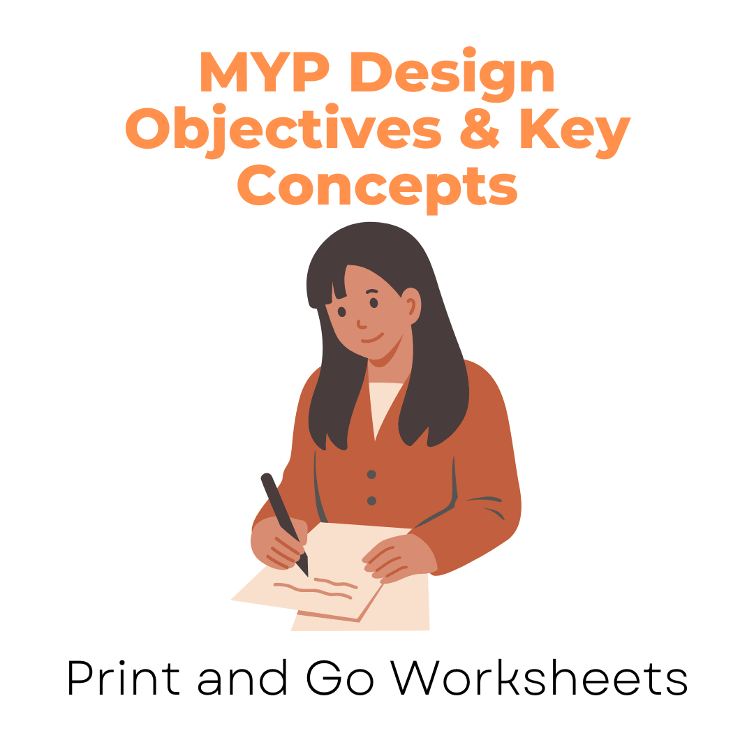 MYP Design Objectives & Key Concepts (Print and Go Worksheet) - IB Source Education